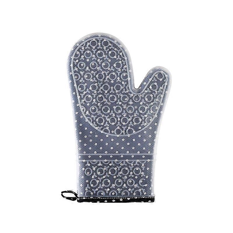 Gants en silicone résistants à la chaleur Mitaines de four avec doublure en coton antidérapant Gant de cuisson Gant de four Support de pot de cuisine Gants de cuisson