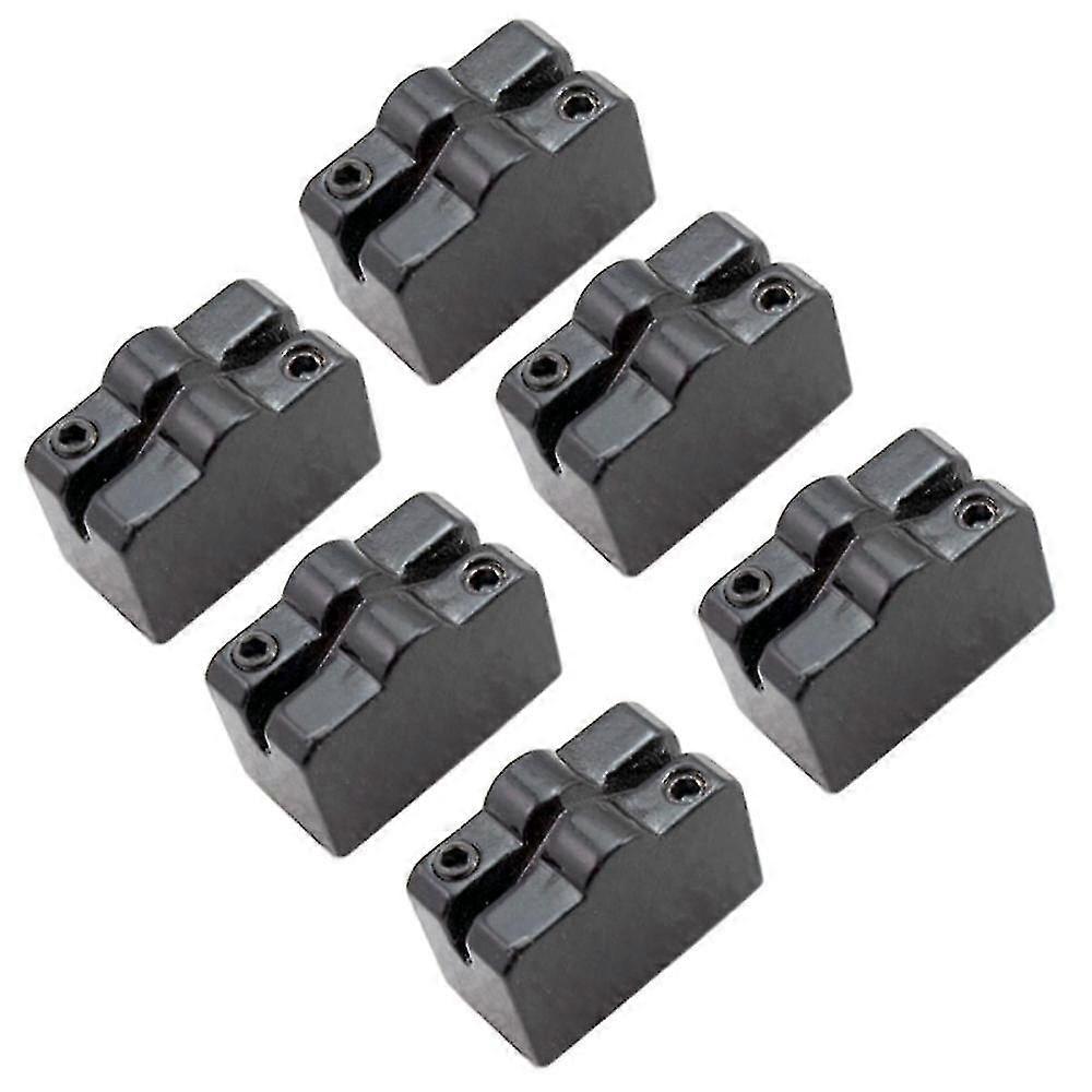 1 6 Pcs Black Guitar Bridge String Saddle For Headless Guitar Tremolo Bridge System Guitar Accessor