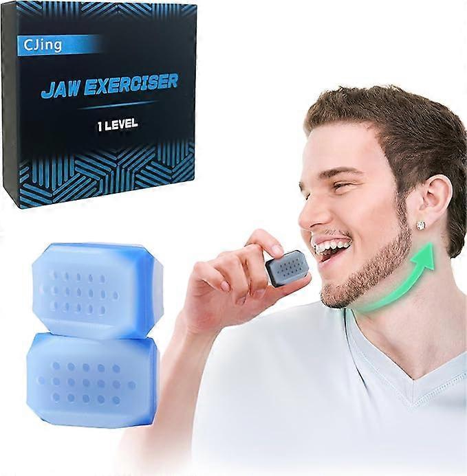 Jawline Exerciser for Men and Women - Silicone Jaw Exerciser - Powerful Jaw Trainer for Beginners, Intermediate and Advanced Users