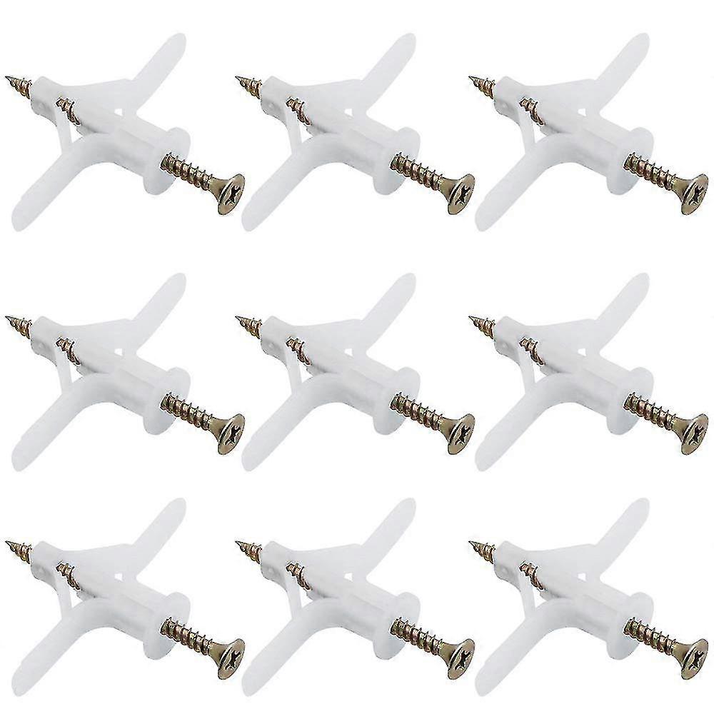 50 Plasterboard Anchors Sets Plastic Expansion Pipe Airplane Auto Drill Extension Tube Anc