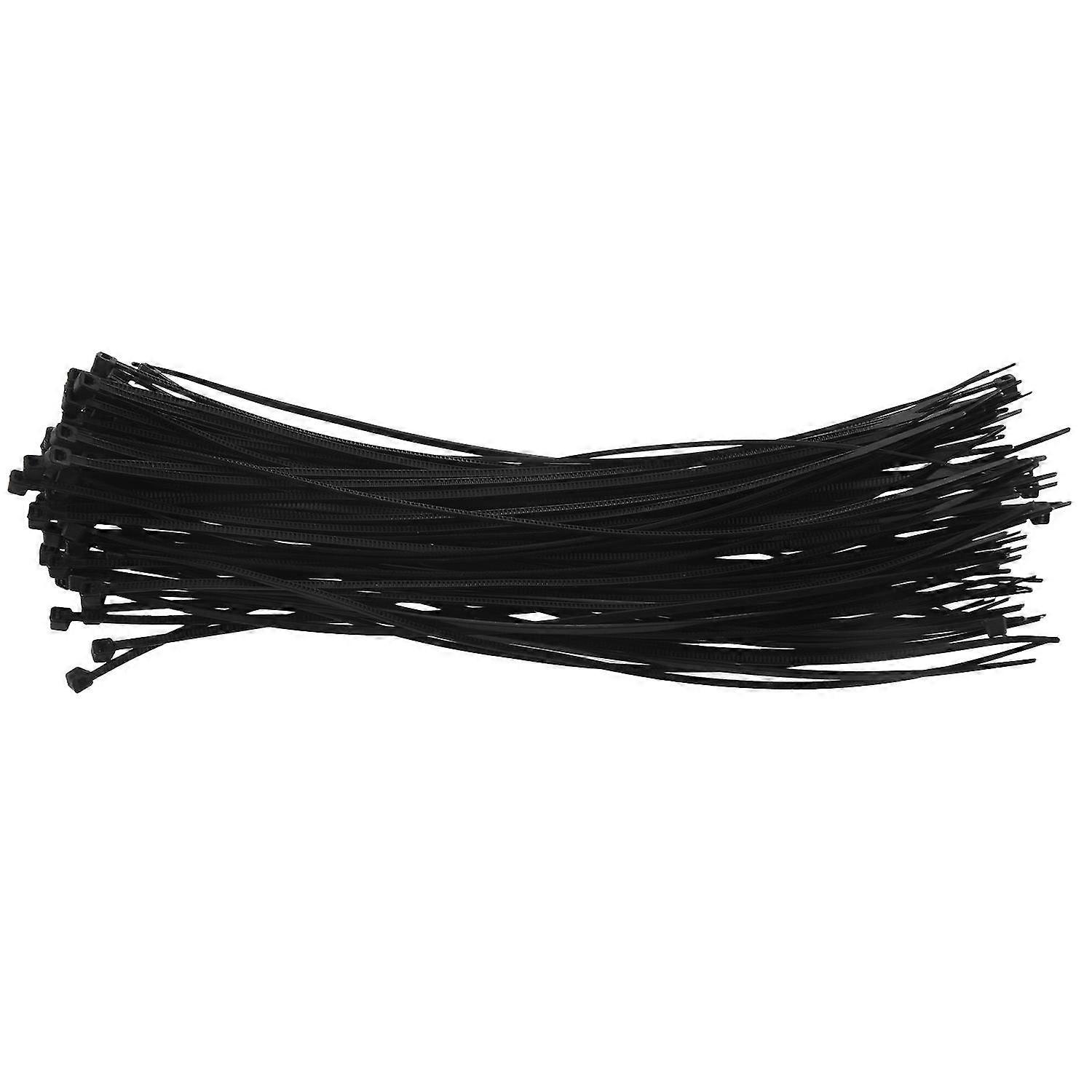 100 x Thin Black Ties Zip Ties Cord Strap Wrap 200mm x 3mm