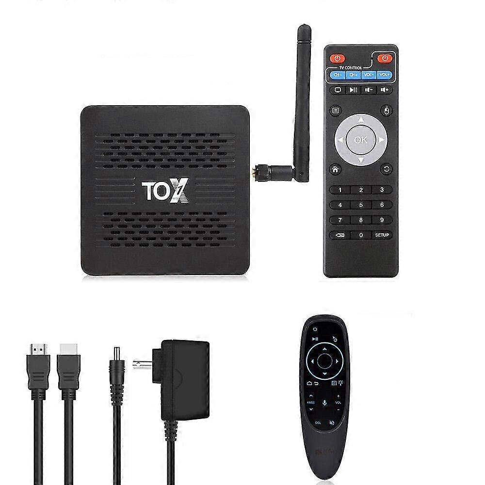 Tox 1 smart tv box android 9 4gb 32gb amlogic s905x3 wifi 1000m bt4k set top box media player support dolby atmos audio