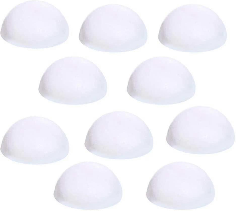 10pcs palline di schiuma bianca mezza sfera forma di Natale artigianato palla decorazione artistica polistirolo, 2inch (d-583-a)