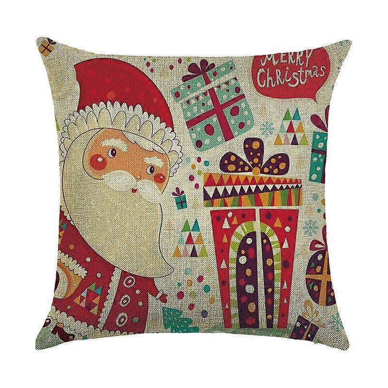 クリスマス枕カバーサンタコットンリネンソファカースロークッションカバー家の装飾デザイン1233jpjcjh