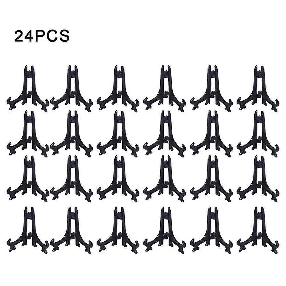 24pcs Folding Home Decor Plastic Easel ABS Adjustable Picture Portable For Display Place Card Lightweight Plate Holder Stand