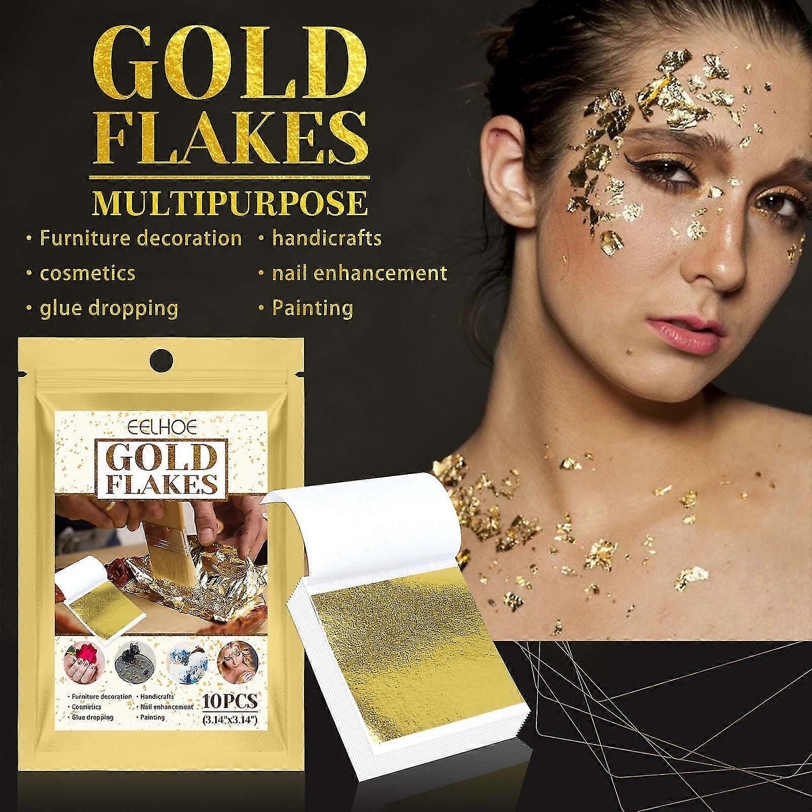 Skincare Set Multifunctional Gold Foil Paper Skin Beautifying Gold Foil Beauty Facial Mask Nail Net Red Ornaments Sequin Ornaments