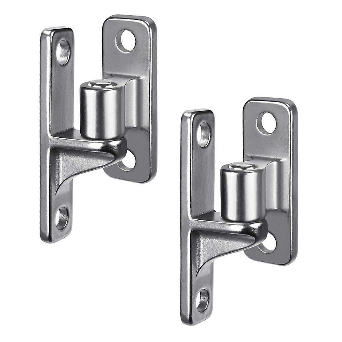 Stainless Steel Gate Hinges, 2set Wall Mount Gate Hinges for Farm Gates, with Non-Welding Chain Link Fence Parts 5/8Inch