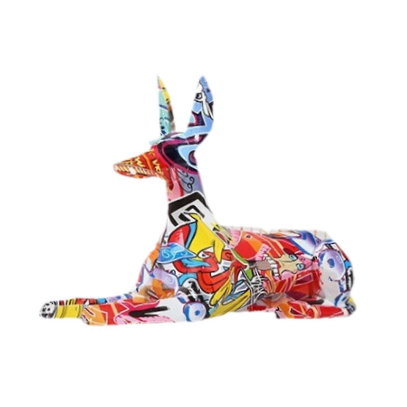 Geometry Doberman Dog Statue Sculpture Tabletop Ornament for Bedroom Modern Style A