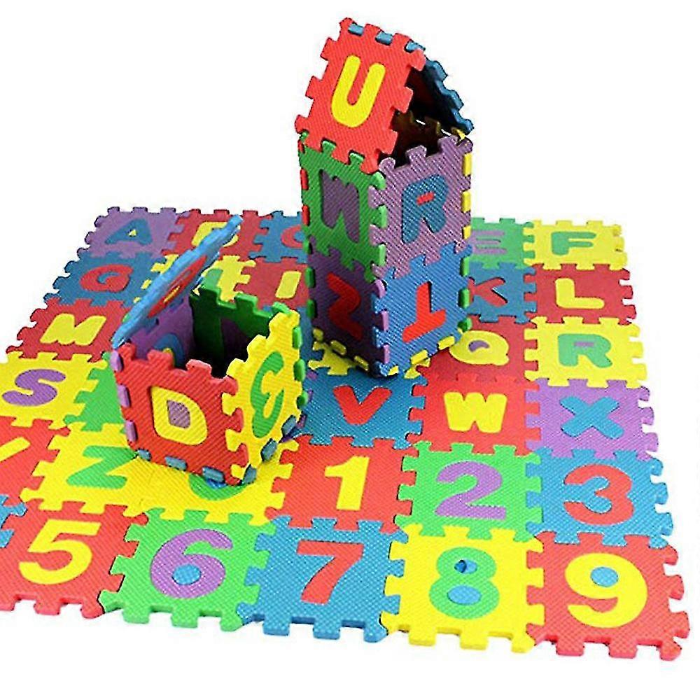36Pcs Number Alphabet Puzzle Foam Maths Educational Toy Gift Size 36