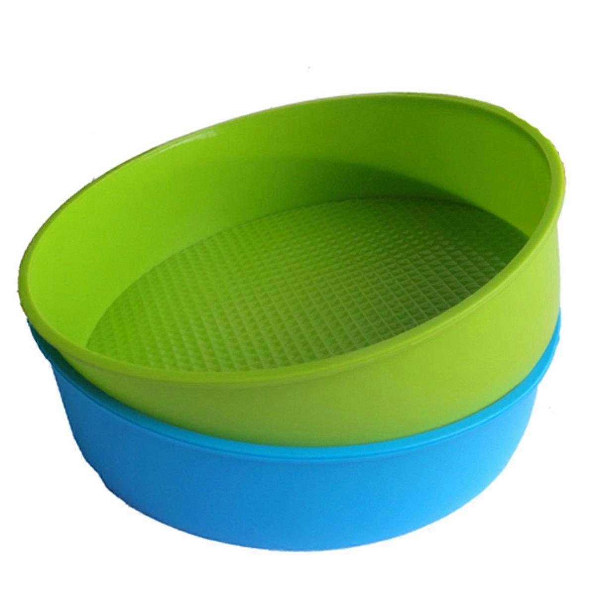 Teglia per stampi in silicone da 26 cm / 10 pollici in forma di torta rotonda I colori blu e verde sono casuali