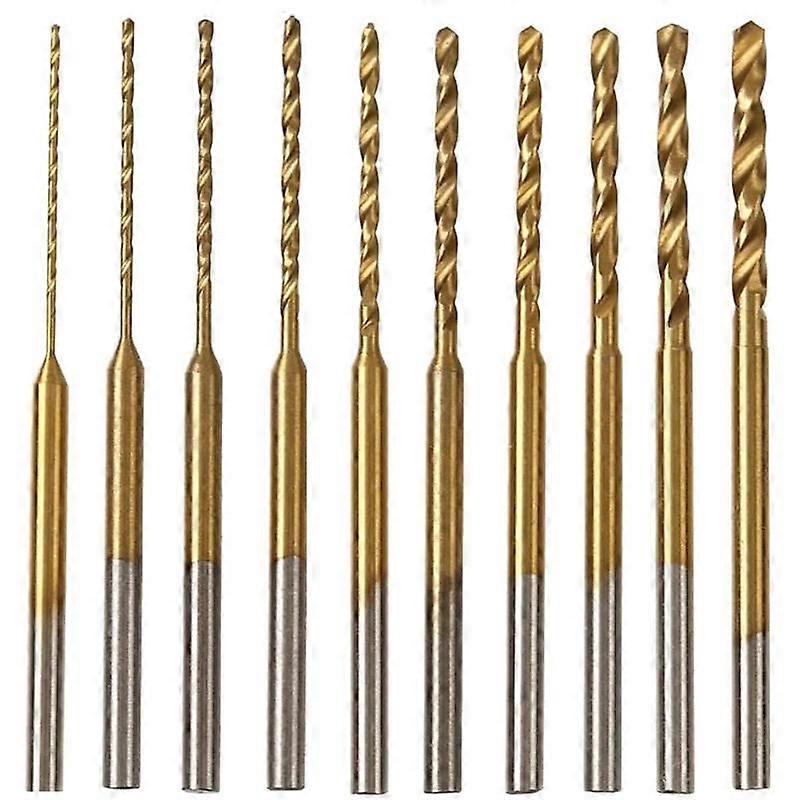 -Twist Drill Bit Set - 10Pcs 0.6mm-2.2mm Tiny Drill Bit 2.35 Shank HSS Mini Engraving Drill Bits Ho