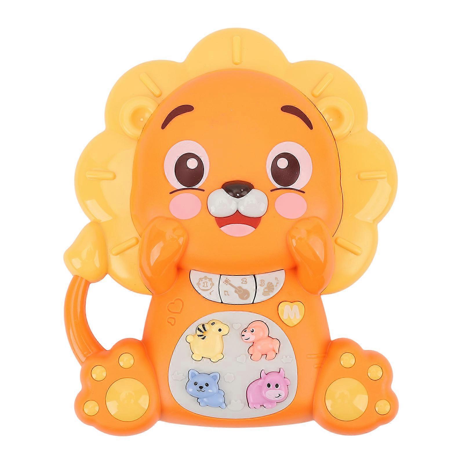 Animal Light Up Button Toy Educational Parent Child Interactive Cute Fun Animal Light Up Musical Electronic Button Toy for Present A