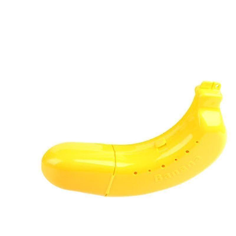 2pcs Cute Banana Guard Protector Case Outdoor Lunch Fruit Box Storage Holder Jiujiuso