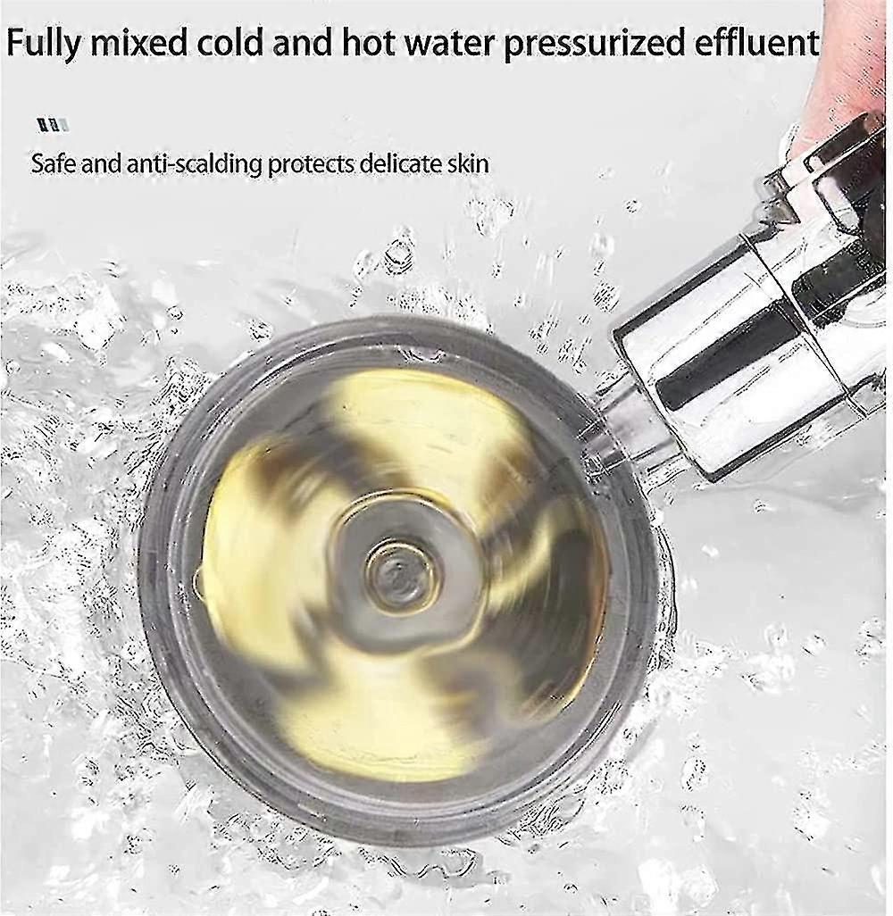 360 Power Shower Head Rotating Water Saving Andheld High Pressure With Filter