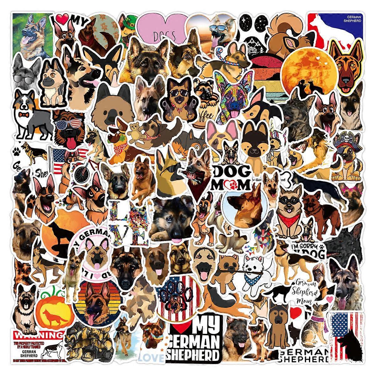 Stickers 100 Pcs, German Shepherd Dog