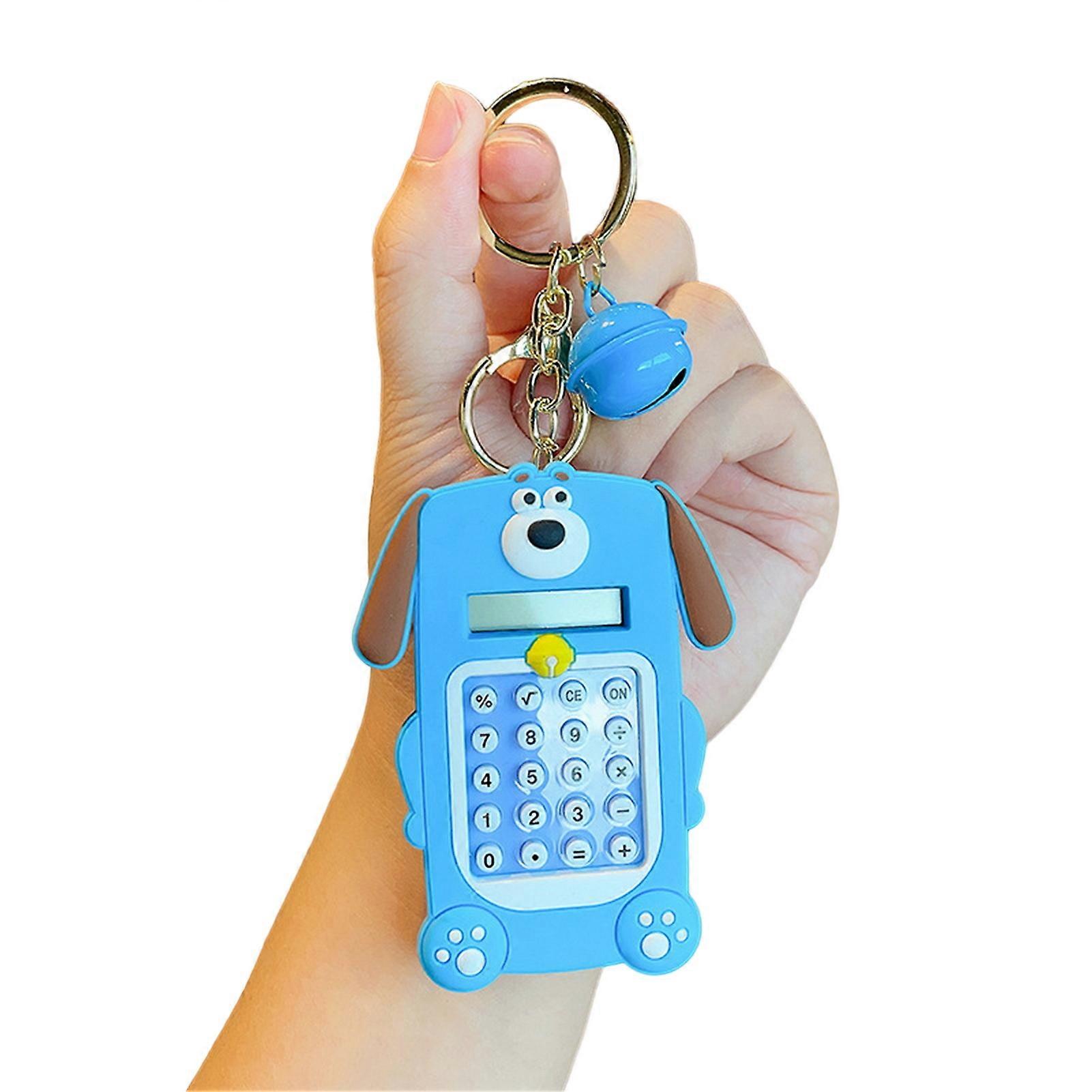 Calculator Keychain Functional Cartoon Calculator Compact Portable Keychain Puzzle Toy for Children Adults