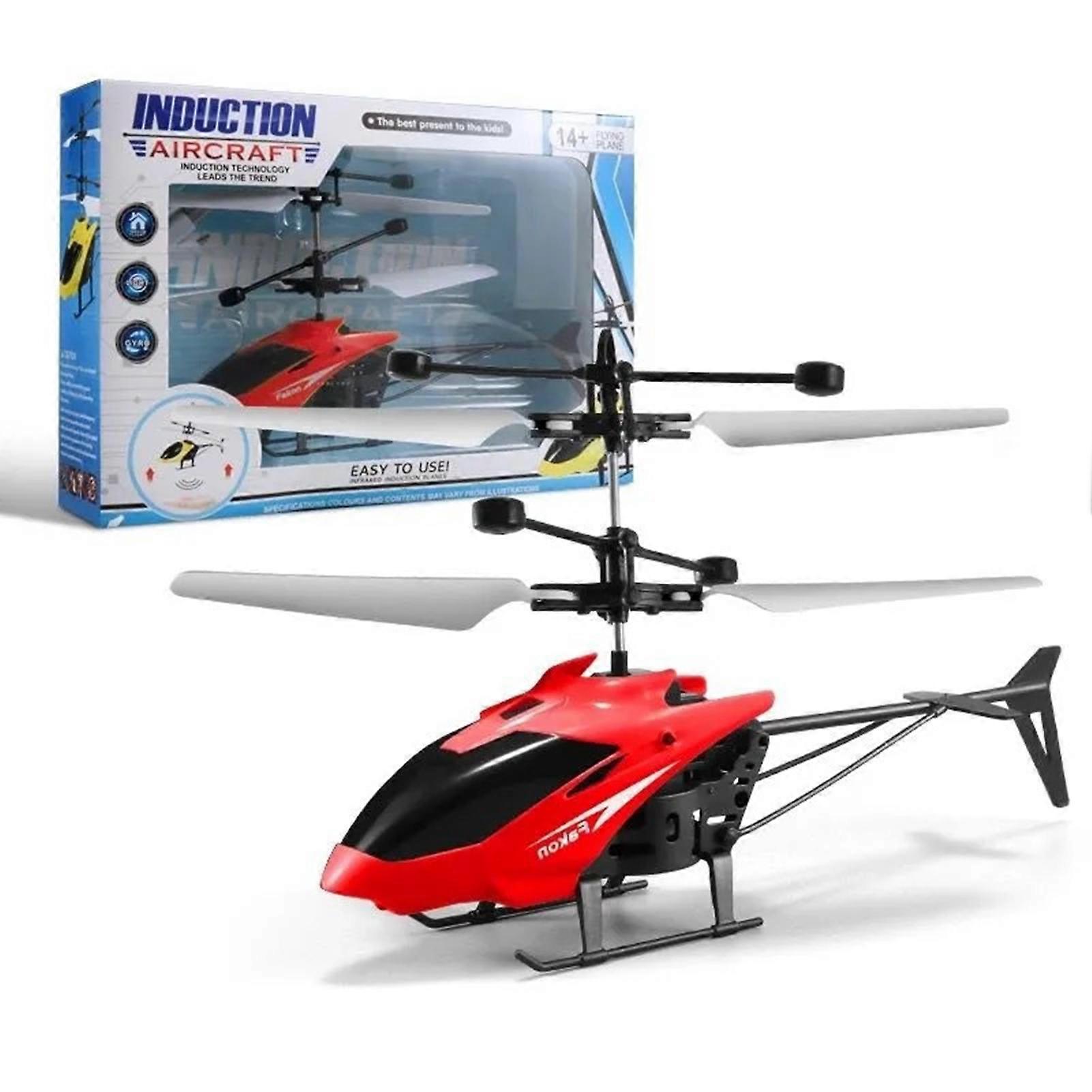 1 Set RC Aircraft Toy with Bright Light Gesture Infrared Sensor Anti-collision Rechargeable Simulation Model Toy Anti-interference Remote Control Airp