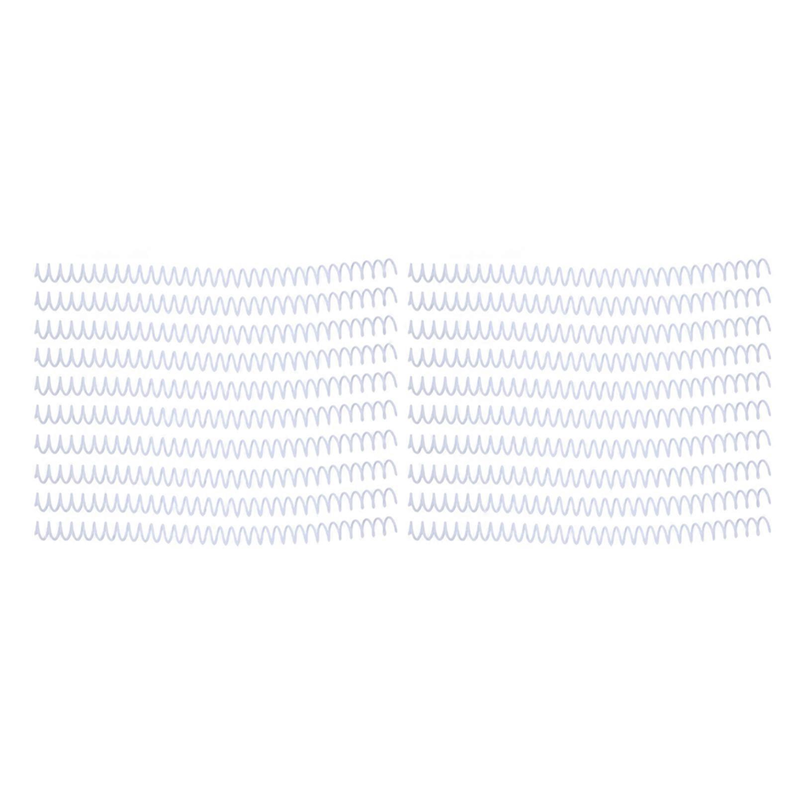 20pcs סליל כריכה ספירלי מסרק עמוד שדרה בקיבולת גדולה 30 חורים סט בקוטר 13 מ"מ ערכה לבן