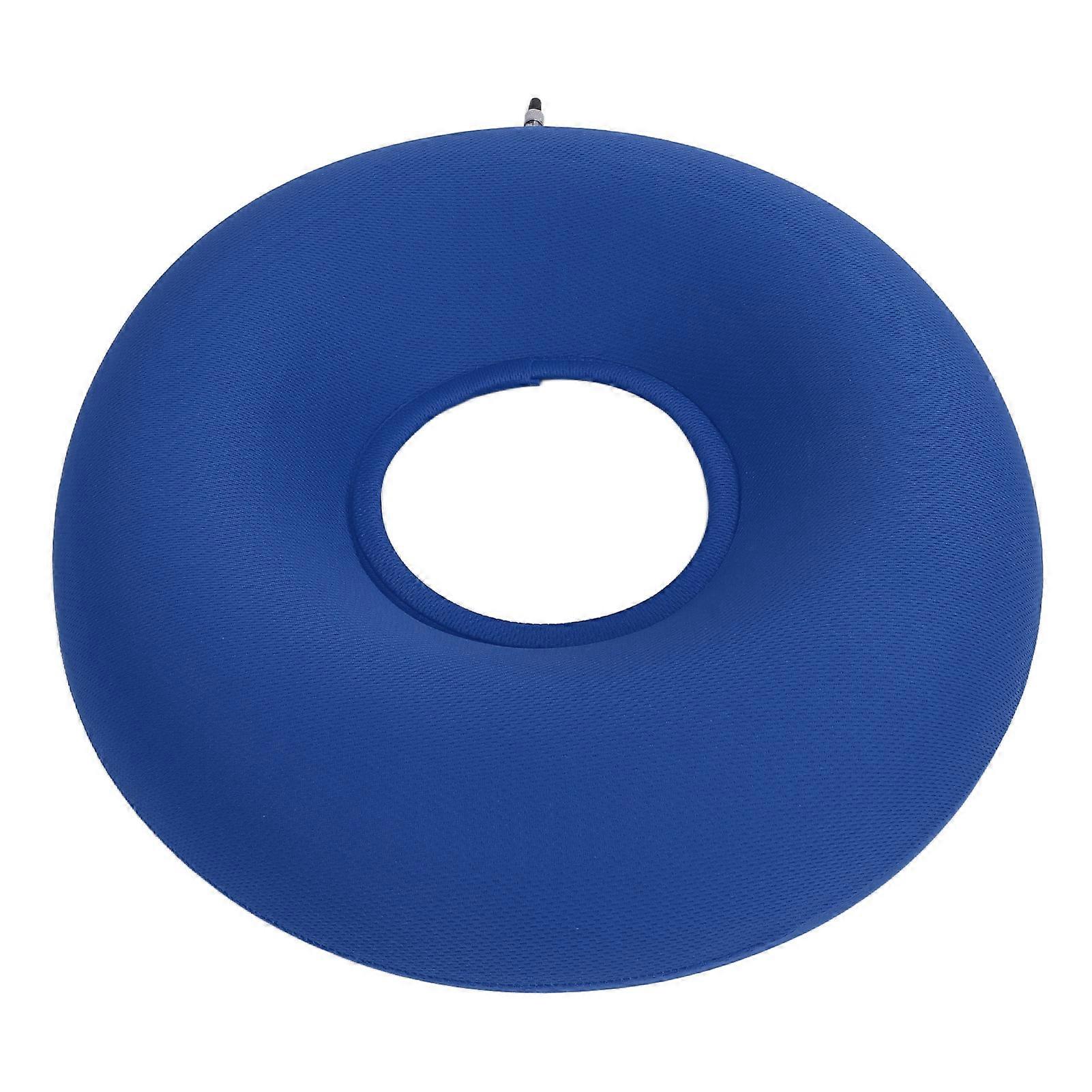 Inflatable Donut Cushion Prevents Bed Sores Thickened Round Inflatable Ring Cushion for Patients Elderly People Blue