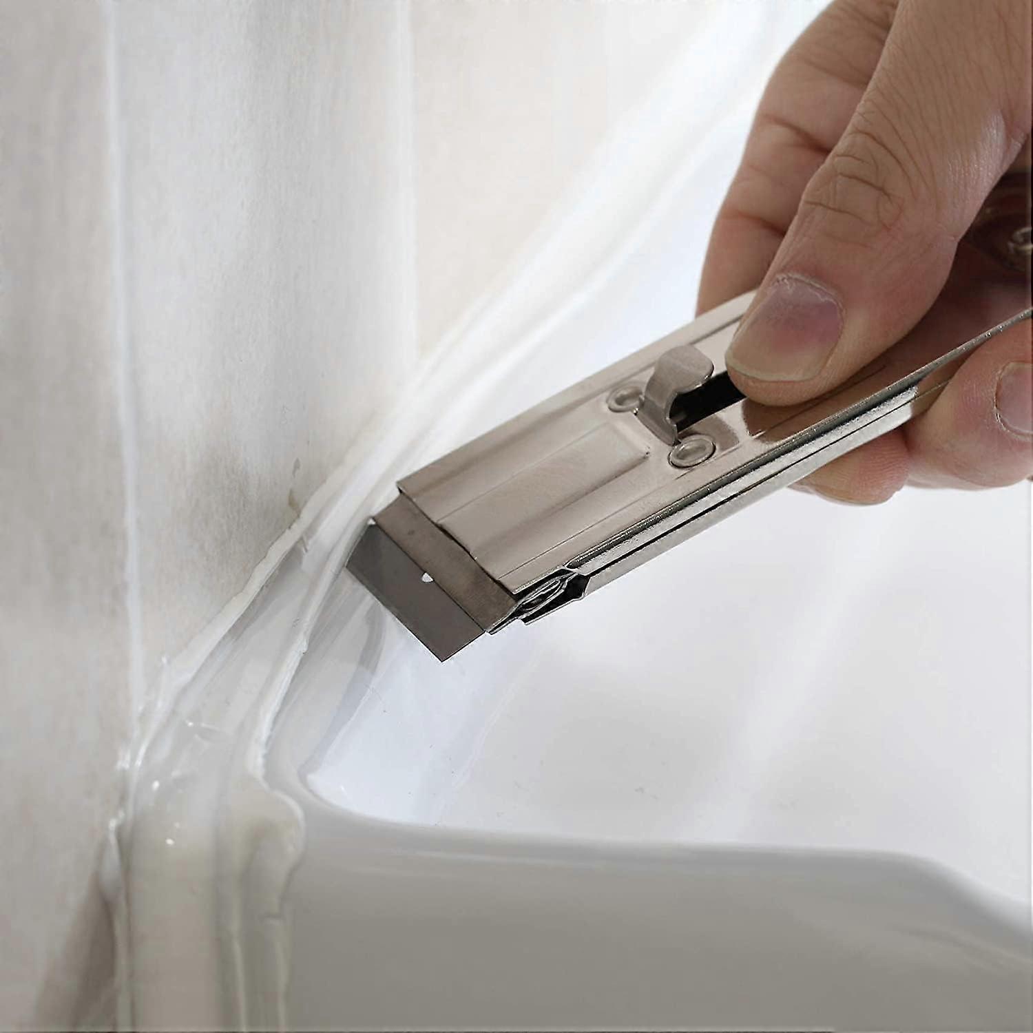 2-Pack Razor Scraper, All Metal Heavy Duty Razor Blade Scraper with Extra 20-Piece Blades