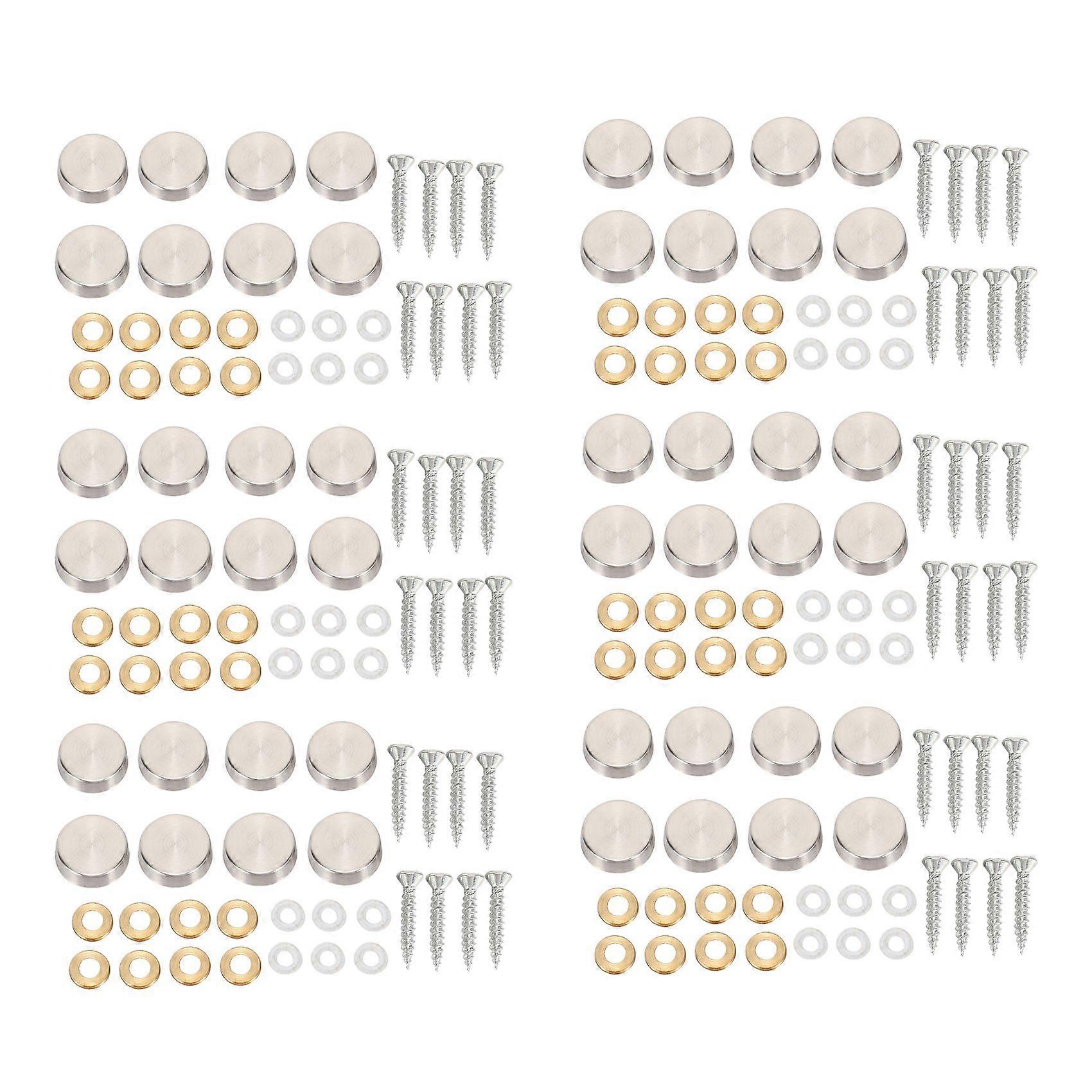 16 mm RVS Spiegelnagels Schroefdop (48 stuks)