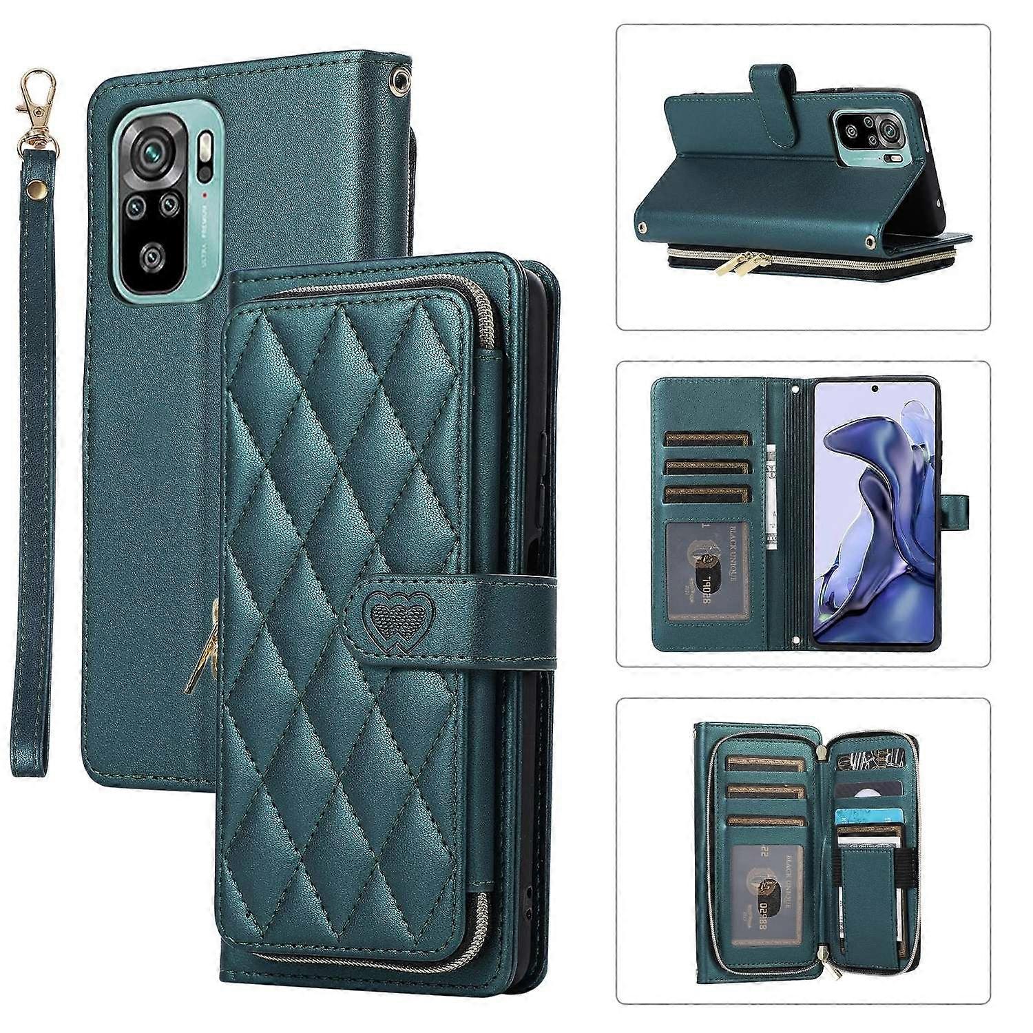 Zipper Wallet Leather Case For Redmi Note 10 / 10S