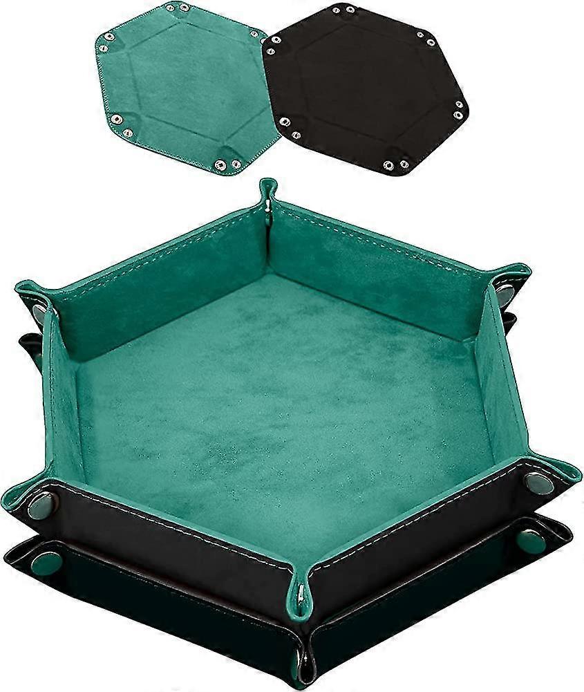 2 Pieces Of Dice Boards Double-sided Dice Board. Velvet Foldable Dice Tray