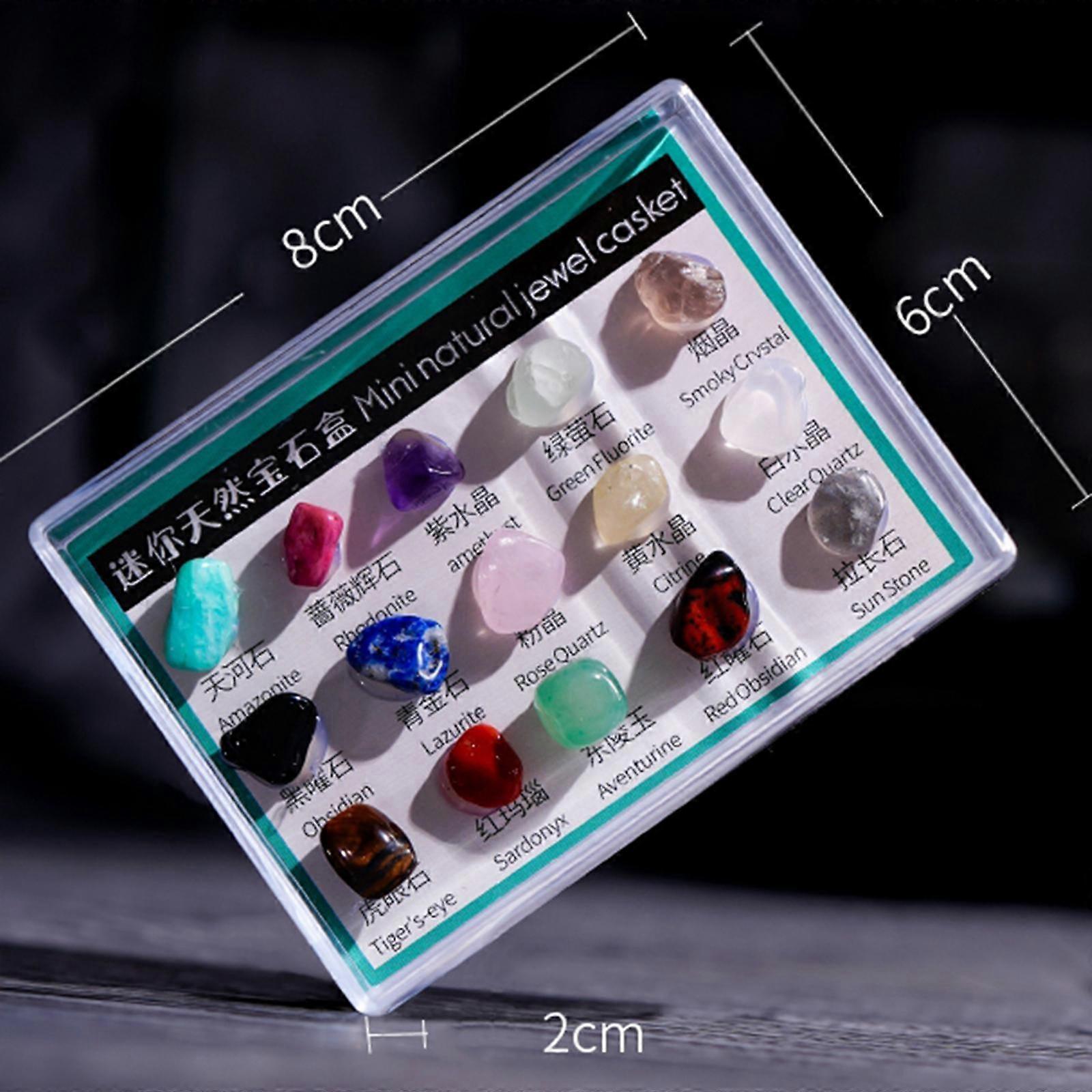 2x 15pcs/kit Natural Rock Mineral Specimen Collection Kit Geology Teaching Aids