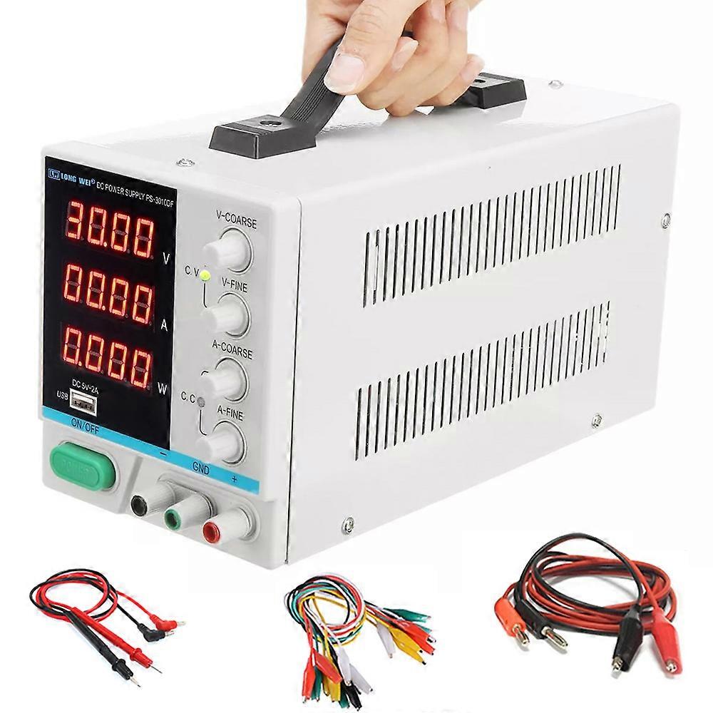30V10A LW PS-3010DF DC power supply high precision 4 LCD display USB charging repair switching laboratory Regulated Power Supply