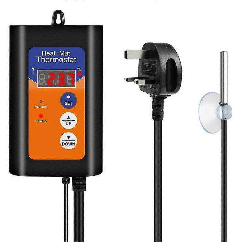 Digital Heat Mat Thermostat Controller for Seed Germination, Reptiles Brewing Breeding Incubation Greenhouse 8.3A 1000W