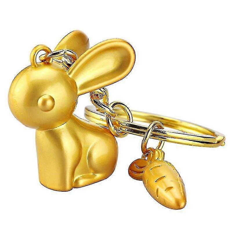 2023 Year Of The Rabbit Zodiac Rabbit Pendant Keyring Metal Key Chain Get Rich Car Hanging Ornaments Decorations New Year Gift