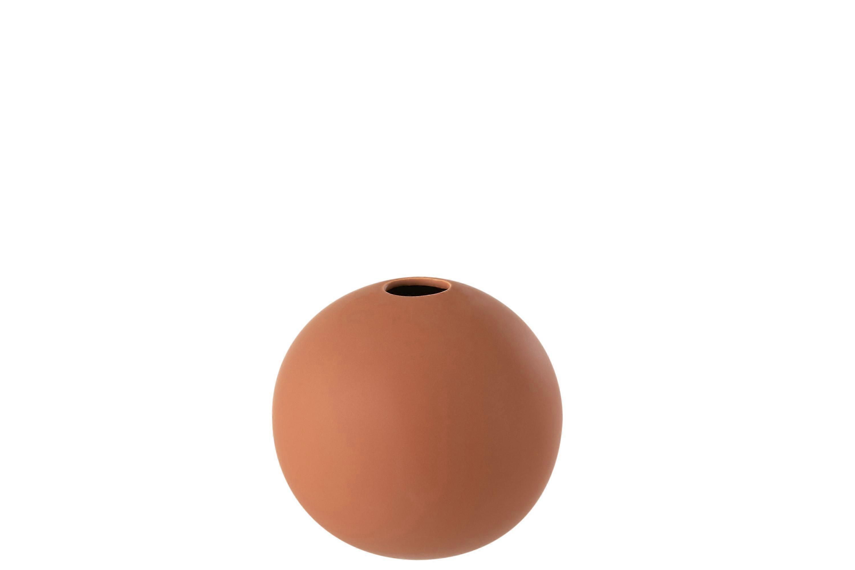 J-Line Vase Ball Ceramic Rust Brown Small