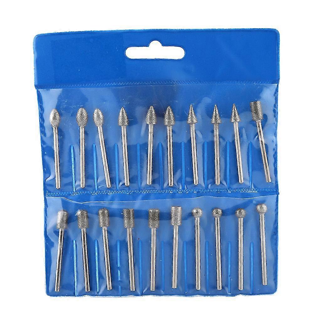 20pcs/set Corundum Diamond Grinding Polishing Drill Bit Buffing Wheel For Rotary Tool