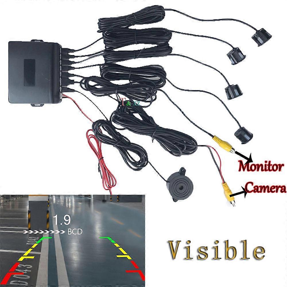 POISECAR Car Visible Parking Sensor 4 Video System For monitor camera blind Safe Parktronic System Car-detector 3 Styles