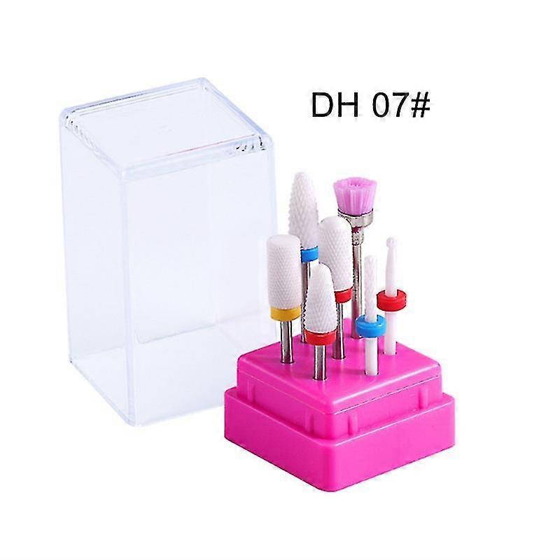 Combined Milling Cutters Set For Manicure , Ceramic Nail Drill Bits Kit Electric Removing Gel Polishing ToolsDH07