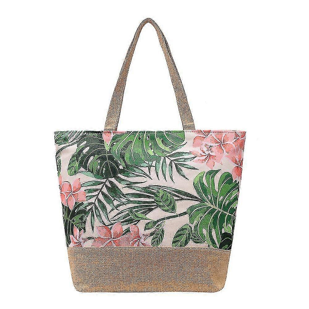 Canvas Tote Bag, Nautical Beach Bag Tropical Bag, Beach Bag Hawaiian