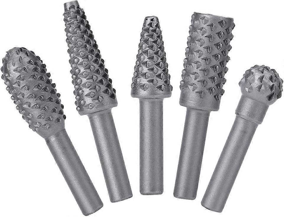 Rotary Burr Set Power Tools Wood Grinding Solid Steel Rasp Carbide Wood Carving Tool for Drill Bits for Polishing and Engraving