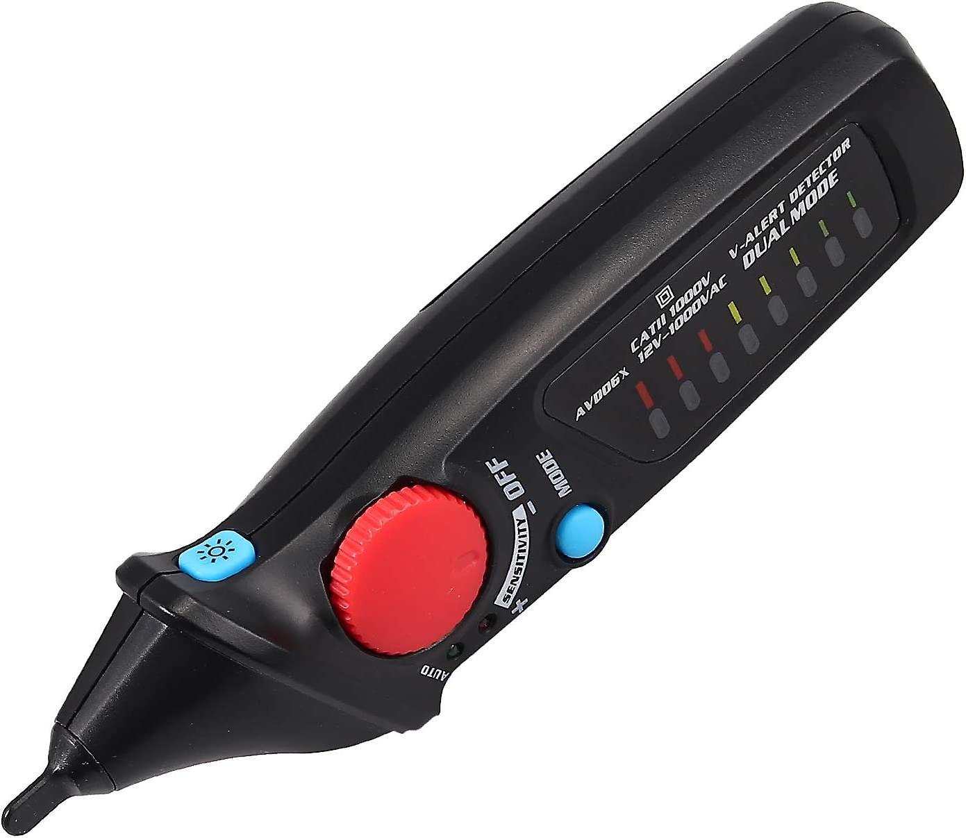 Non-Contact Voltage Tester Electrical Voltage Detector AC 12V-1000V/48V-1000V Auto/Manual Dual Mode Electrical Testers with Red LED Flashlight