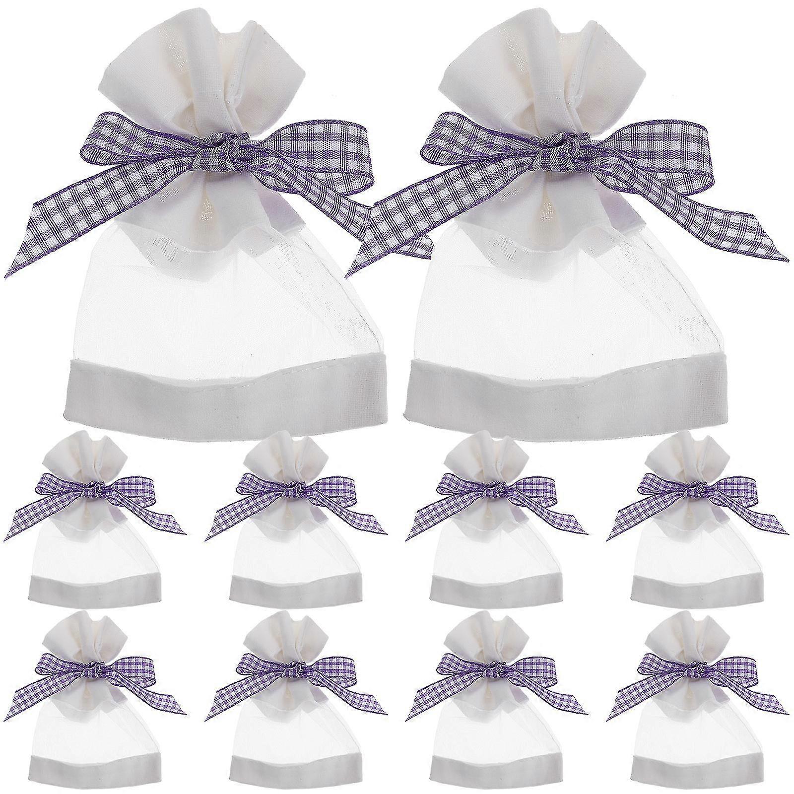 10pcs Empty Sachet Bag Lavender Sachet Bag Refillable Fragrance Sachet Visible Lavender Pouch