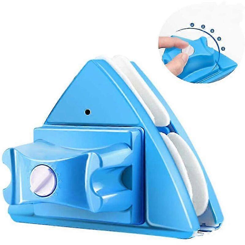 Doppelseitiger Fensterputzer, Glaswischer, Magnetische Reinigungswerkzeuge, 5-Fach Verstellbare Magnetische Gleiter-Waschbrsten-Werkzeuge, Blau