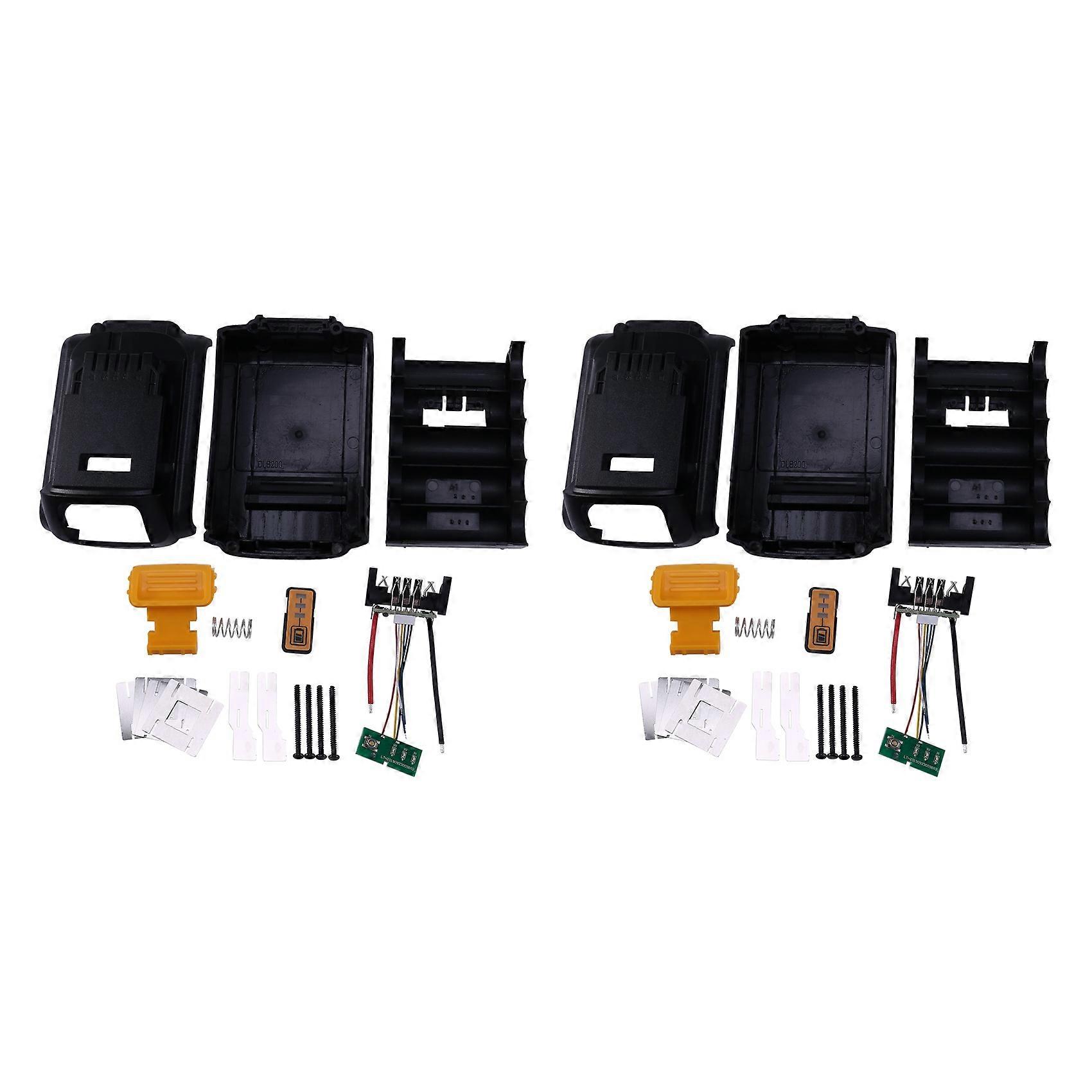 2X for 10 Core 18V/20V Li-Ion Battery Replacement Plastic Case Kit Dcb180 Li-Ion Battery Shell (No