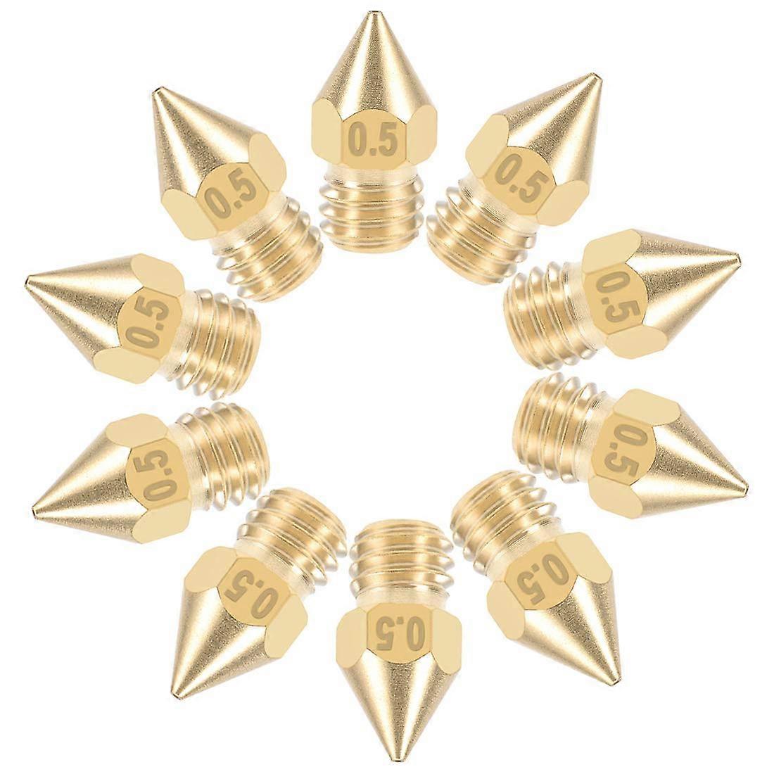 0.5Mm 3D Printer Nozzle Head Replacement. Brass 10Pcs