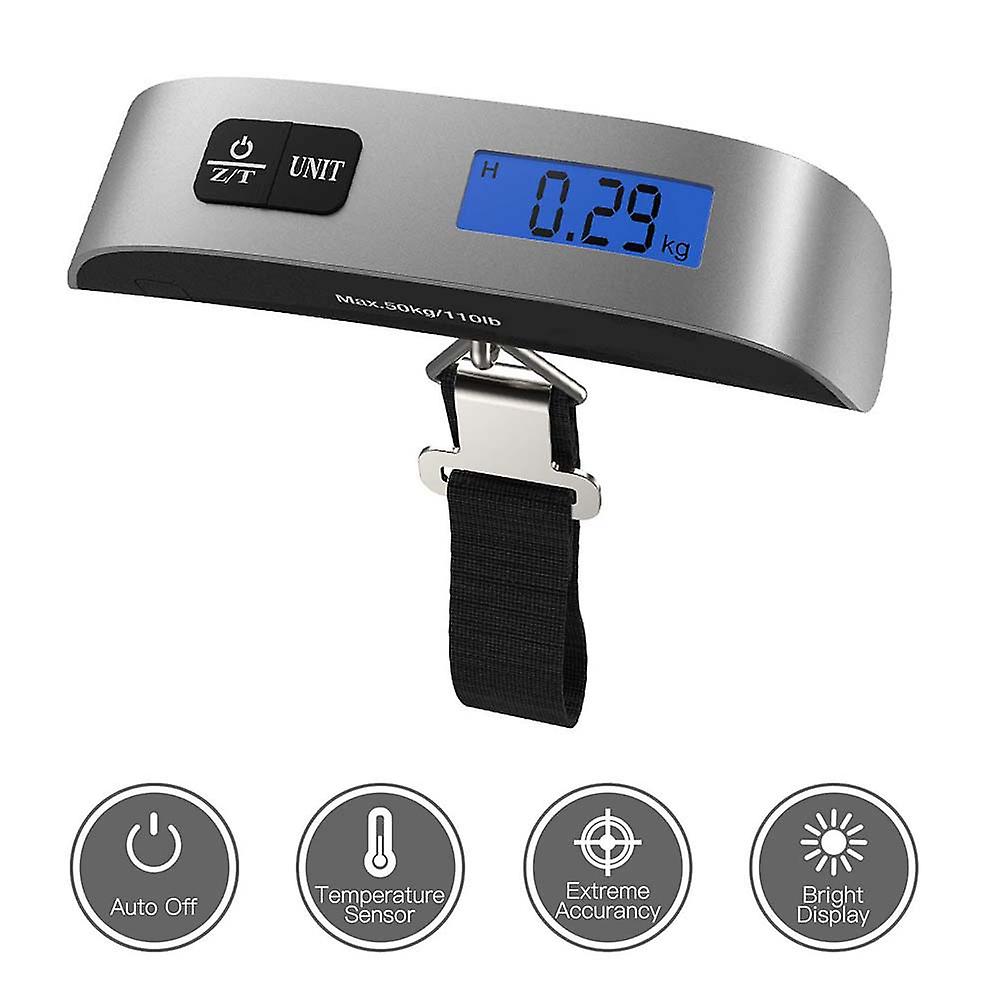 Luggage Scale, Portable Digital Hanging Baggage Scale for Travel, 110lb/50kg Electronic Balance