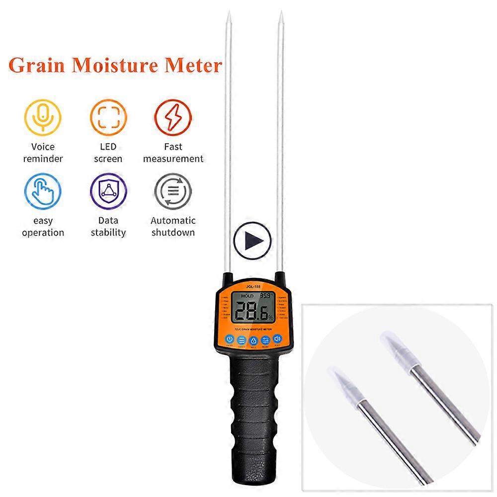 JGL-188 Grain Moisture Meter Digital  Humidity Tester Hygrometer For Corn,Wheat,Rice,Bean,Flour Fodder Rapeseed Seed 40% Off