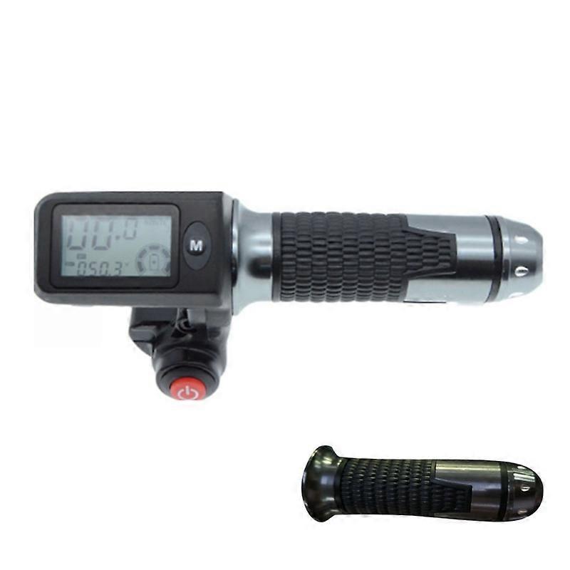Electric Bike Throttle 36V/48V/60V Accelerator Lock with Speedometer/Odometer