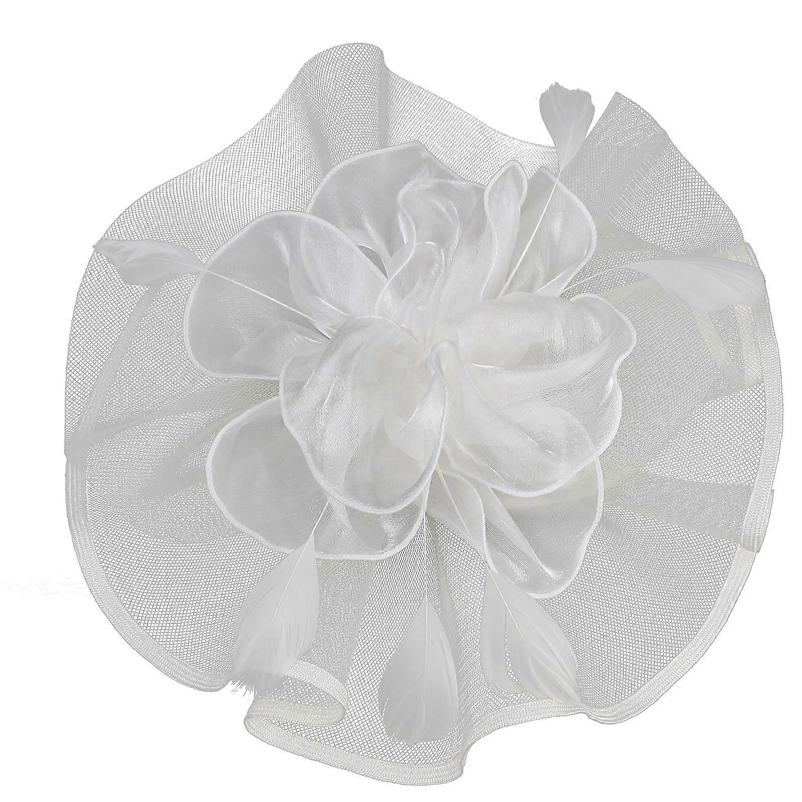 Fascinators lue for kvinner Tea Party pannebånd bryllup mesh fjær hårklipp
