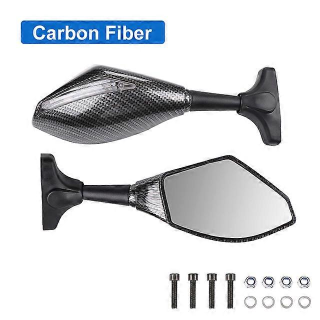 Motorcycle Rearview Mirrors with LED Turn Signals For Honda CBR600RR/CBR1000RR For Yamaha R1 R6 R6S Rearview Mirror Motorcycle