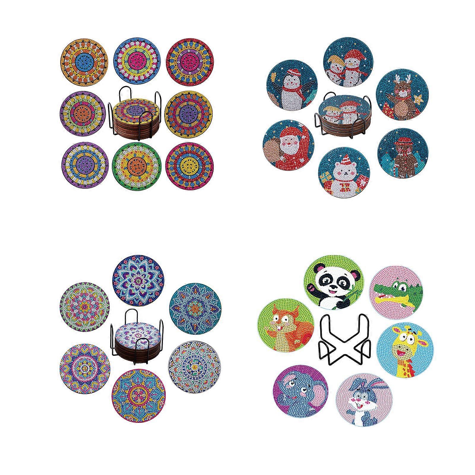 ציור יהלום תחתיות רפידות גביע עם מחזיק מבוגרים ילדים עיצוב שולחן מלאכה