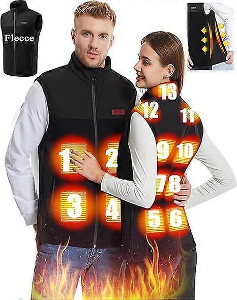 USB Charging Heating Vest Double Control Winter Washable Heated Warm Electric Jacket