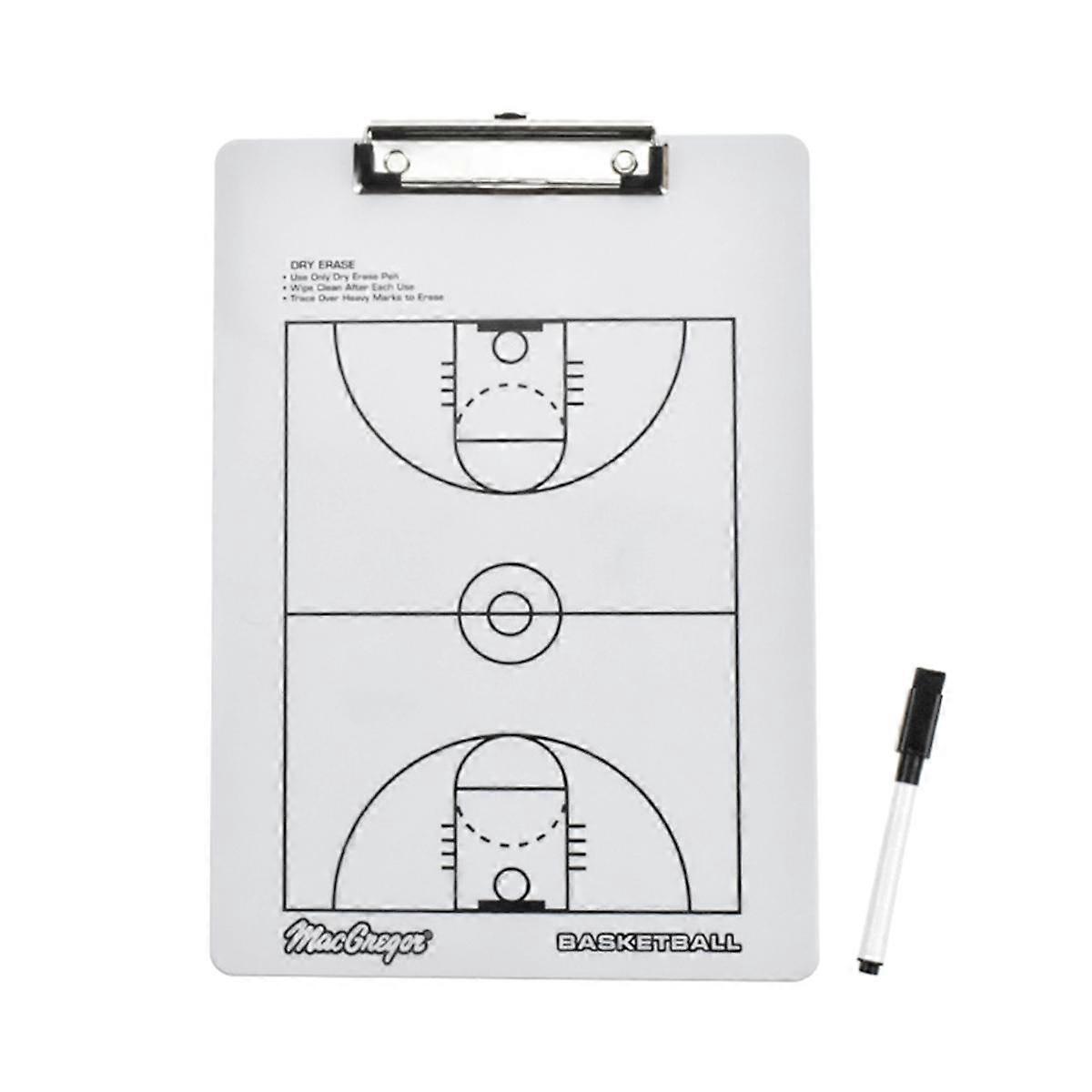 Dry Erase Coach Clipboard for Basketball with Double-Sided Basketball Coach Marker Board for Basketball Strategy